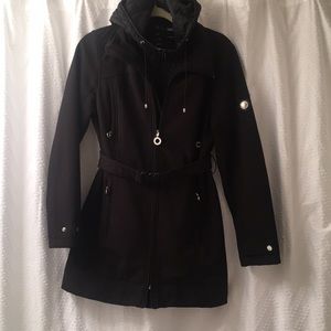 Calvin Klein Water Resistant Black Hooded Jacket